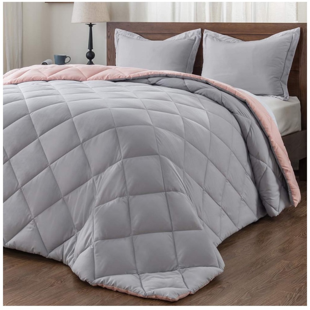 3 PC Set-Down Alternative Reversible Comforter - Picture 2 of 5